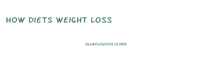 How Diets Weight Loss