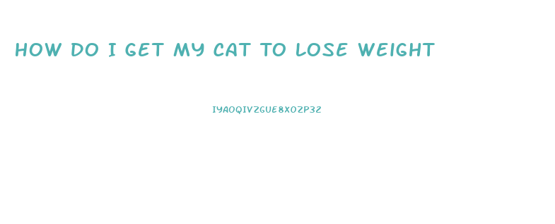 How Do I Get My Cat To Lose Weight