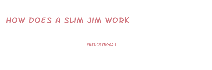 How Does A Slim Jim Work