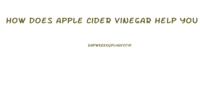 How Does Apple Cider Vinegar Help You Lose Weight