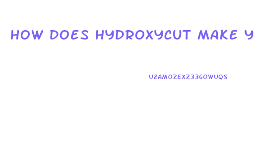 How Does Hydroxycut Make You Lose Weight