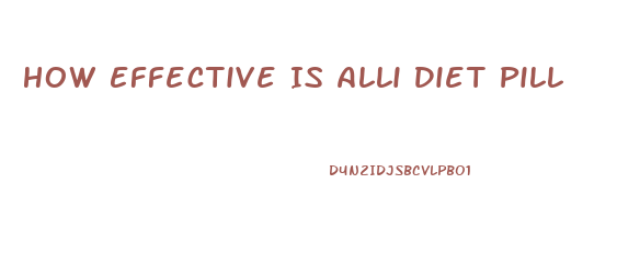 How Effective Is Alli Diet Pill