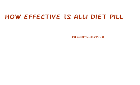 How Effective Is Alli Diet Pill