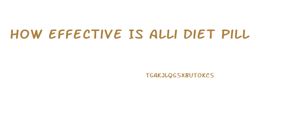 How Effective Is Alli Diet Pill