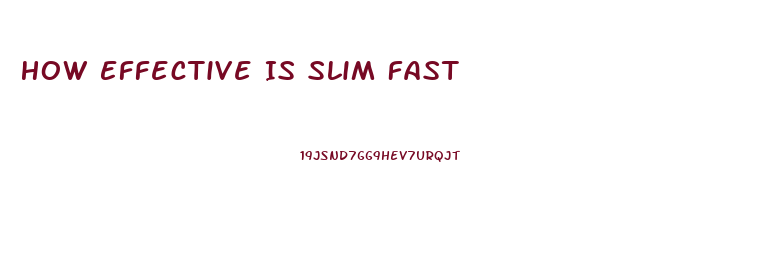 How Effective Is Slim Fast