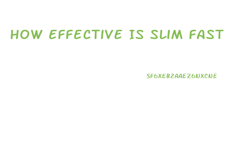 How Effective Is Slim Fast