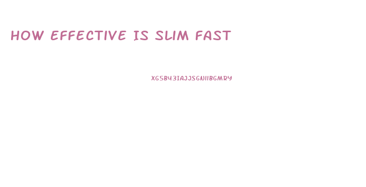 How Effective Is Slim Fast