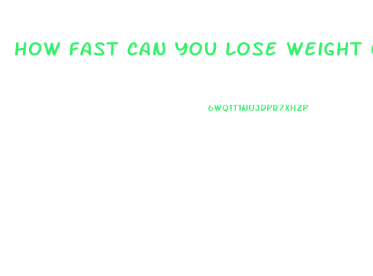 How Fast Can You Lose Weight On Weight Watchers