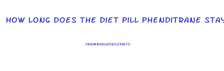 How Long Does The Diet Pill Phenditrane Stay In Your System For Drug Screening