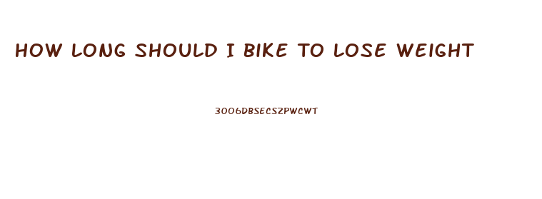 How Long Should I Bike To Lose Weight