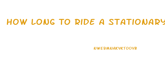 How Long To Ride A Stationary Bike To Lose Weight