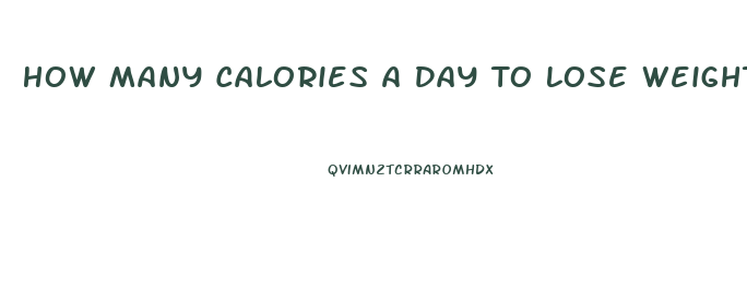 How Many Calories A Day To Lose Weight