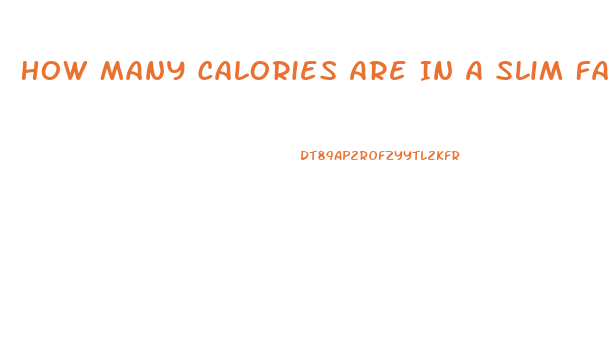 How Many Calories Are In A Slim Fast