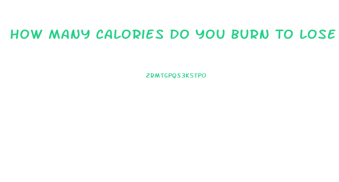 How Many Calories Do You Burn To Lose Weight