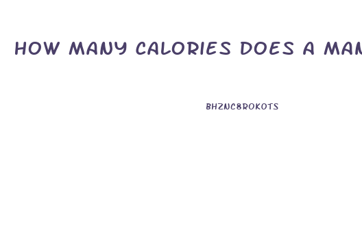 How Many Calories Does A Man Need To Lose Weight