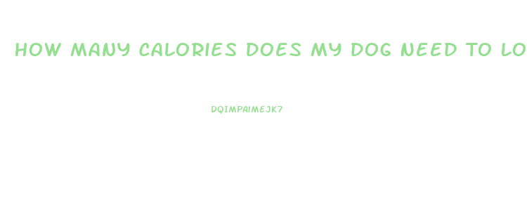 How Many Calories Does My Dog Need To Lose Weight