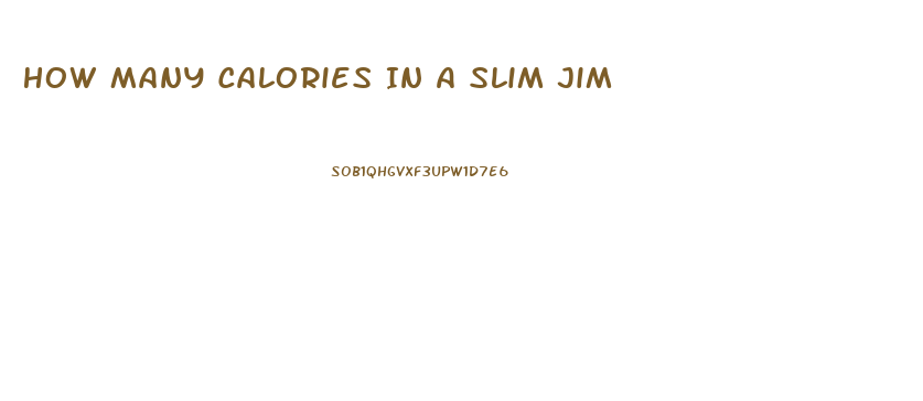 How Many Calories In A Slim Jim