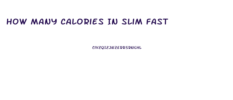 How Many Calories In Slim Fast