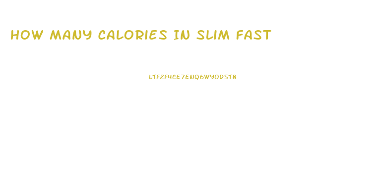 How Many Calories In Slim Fast