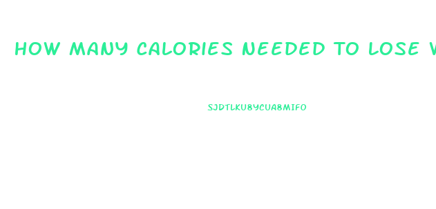 How Many Calories Needed To Lose Weight