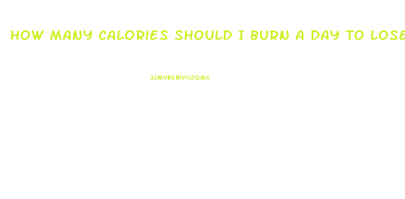 How Many Calories Should I Burn A Day To Lose Weight