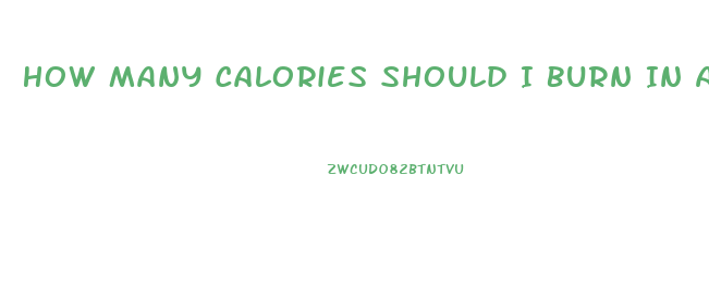 How Many Calories Should I Burn In A Day To Lose Weight