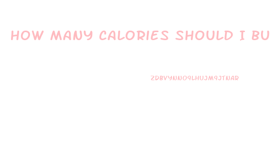 How Many Calories Should I Burn In A Day To Lose Weight