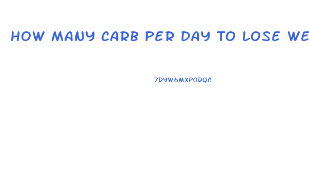 How Many Carb Per Day To Lose Weight Calculator