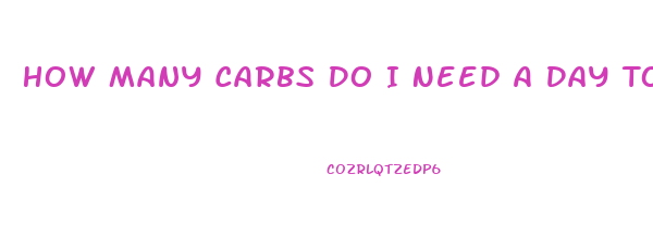 How Many Carbs Do I Need A Day To Lose Weight