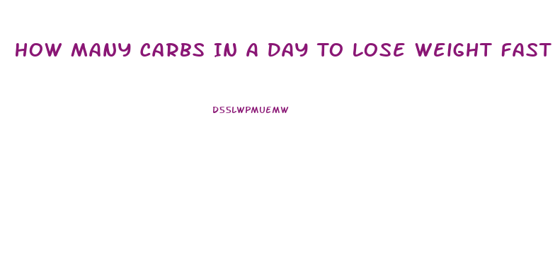 How Many Carbs In A Day To Lose Weight Fast