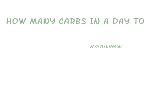 How Many Carbs In A Day To Lose Weight Fast