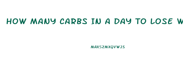 How Many Carbs In A Day To Lose Weight Fast
