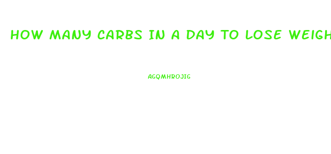 How Many Carbs In A Day To Lose Weight