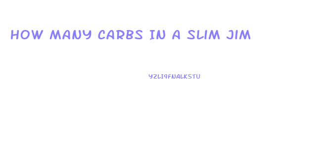 How Many Carbs In A Slim Jim