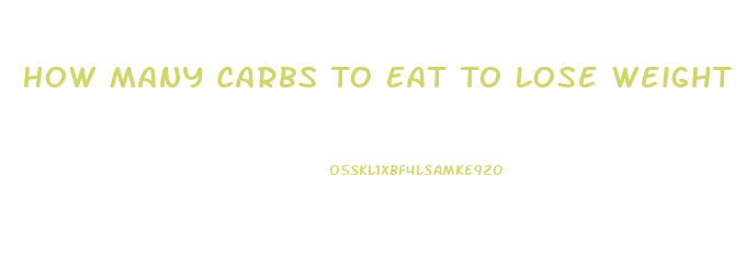 How Many Carbs To Eat To Lose Weight Calculator