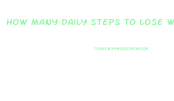 How Many Daily Steps To Lose Weight