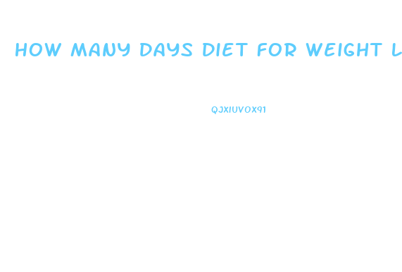 How Many Days Diet For Weight Loss