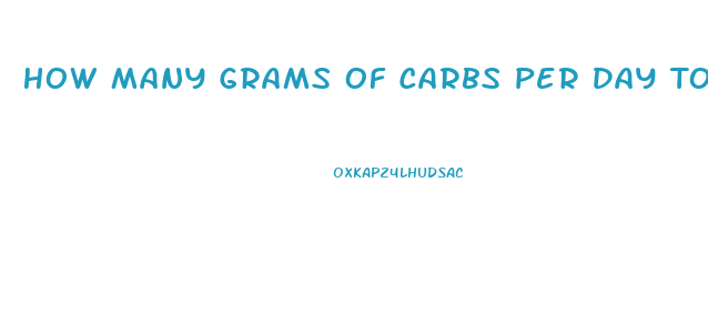 How Many Grams Of Carbs Per Day To Lose Weight