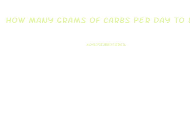 How Many Grams Of Carbs Per Day To Lose Weight