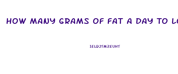 How Many Grams Of Fat A Day To Lose Weight