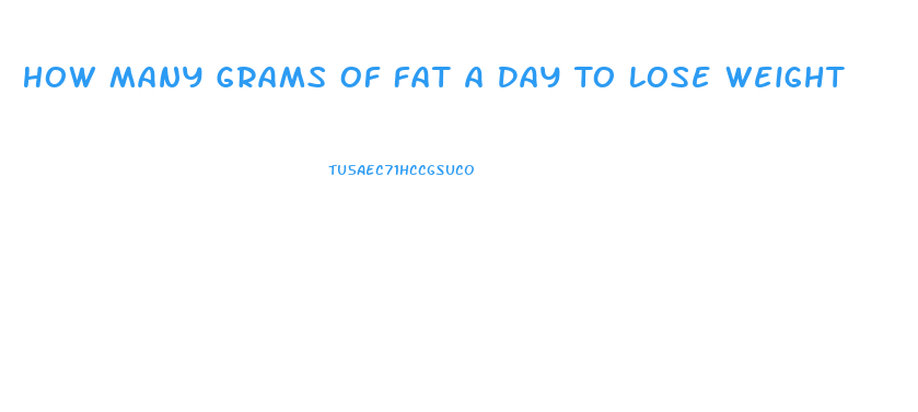 How Many Grams Of Fat A Day To Lose Weight