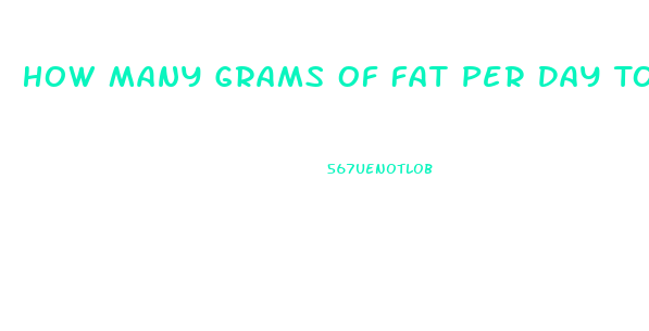 How Many Grams Of Fat Per Day To Lose Weight