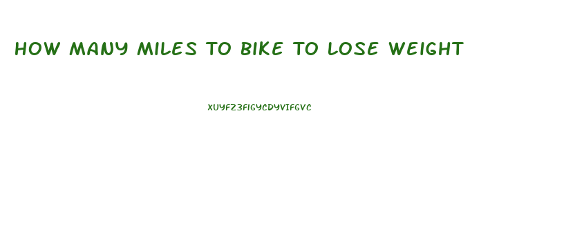 How Many Miles To Bike To Lose Weight