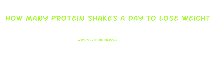 How Many Protein Shakes A Day To Lose Weight