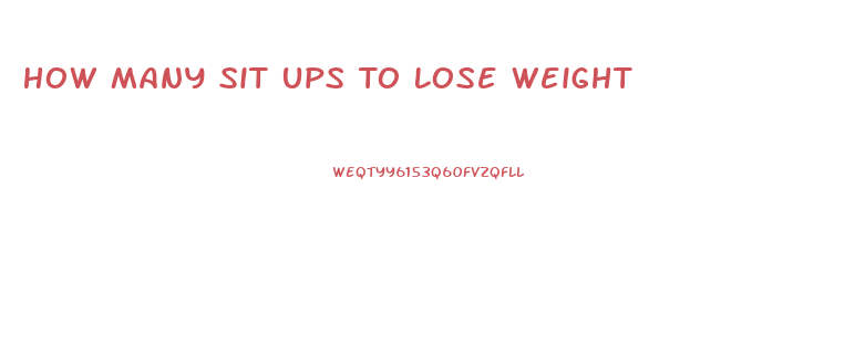 How Many Sit Ups To Lose Weight