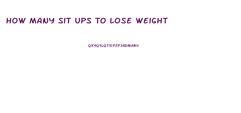 How Many Sit Ups To Lose Weight