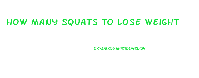 How Many Squats To Lose Weight