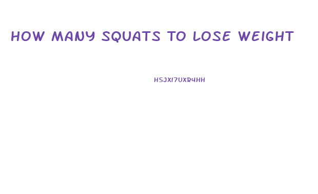 How Many Squats To Lose Weight