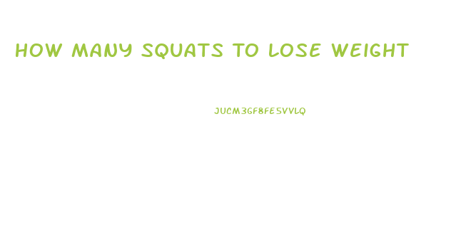 How Many Squats To Lose Weight