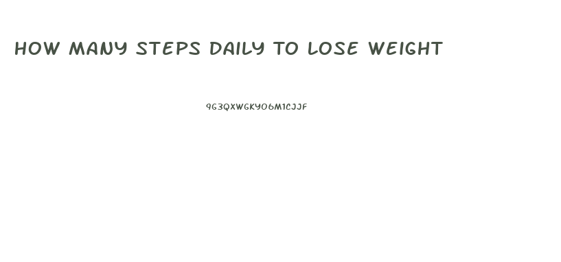 How Many Steps Daily To Lose Weight